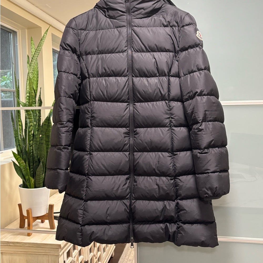Moncler Gie Water Resistant Black Quilted Down Coat
